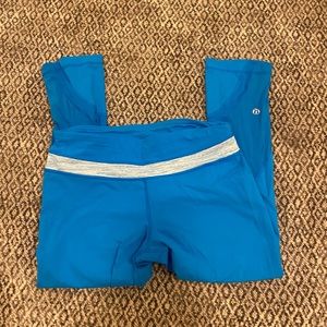 Blue cropped Lulu leggings